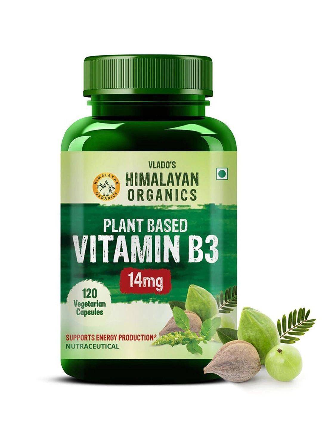 Vlados Himalayan Organics Plant Based Vitamin B3 Skin & Heart Support - 120 Capsules-image-15
