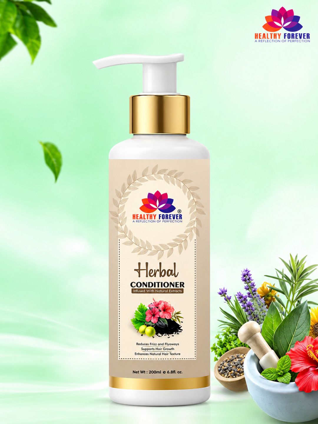 HEALTHY FOREVER Herbal Conditioner With Brahmi - 200 ml-image-10