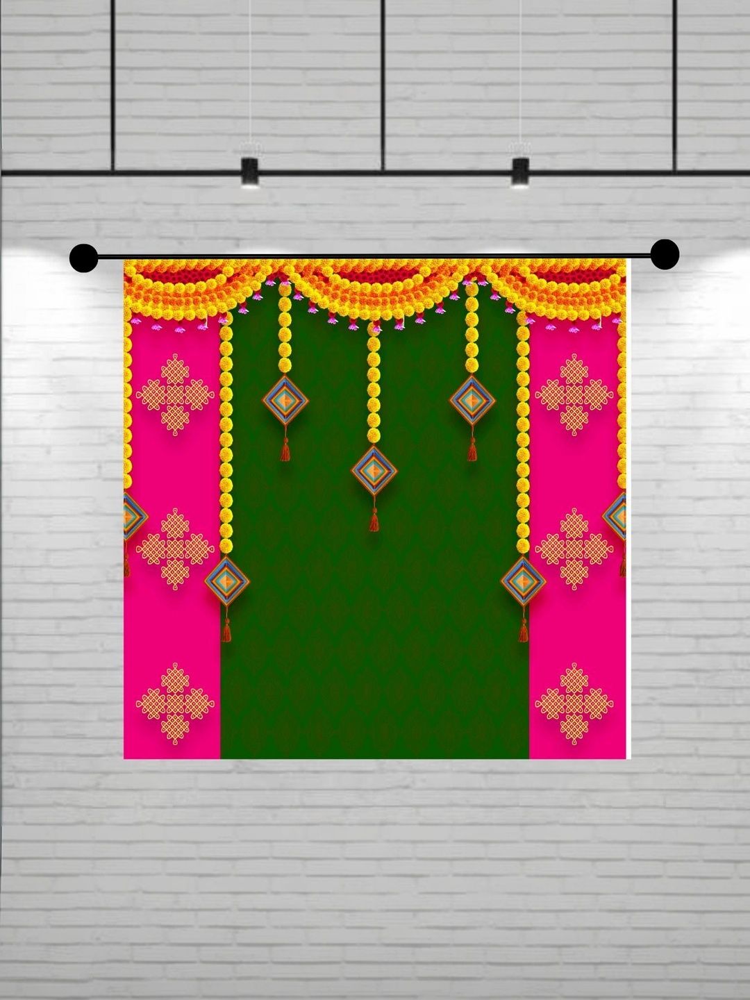 DHARA CREATION Green Printed Wall Hangings-picture-39
