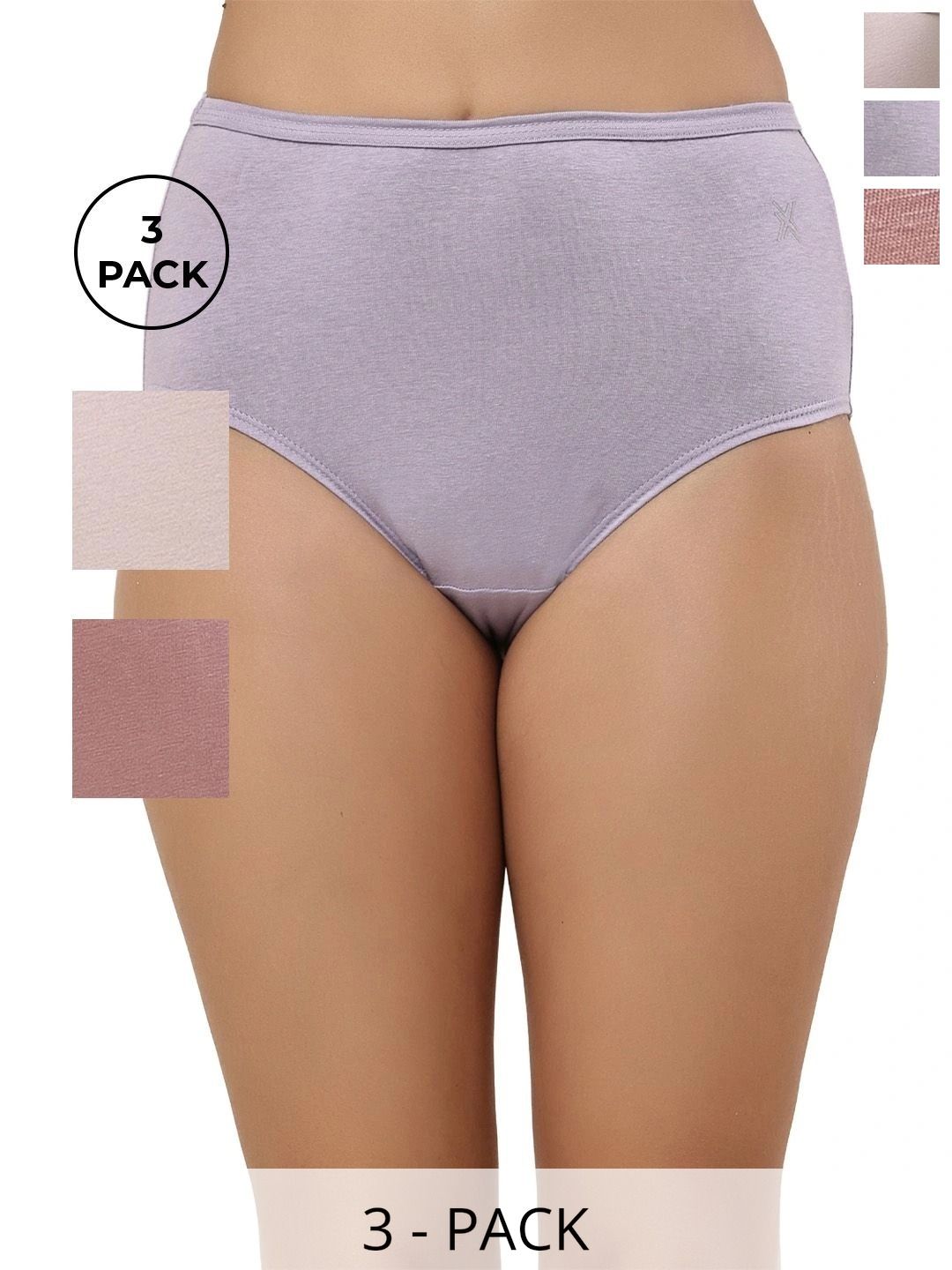 LAVOS Women Pack of 3 Assorted Basic Briefs-image-32