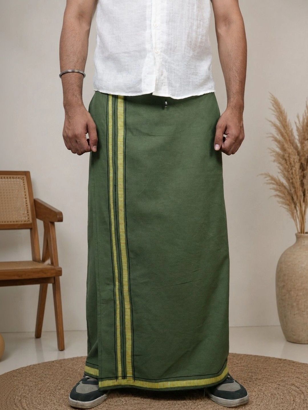 NIRMAL ONLINE Men Striped Cotton Dhoti Dhotis-picture-10