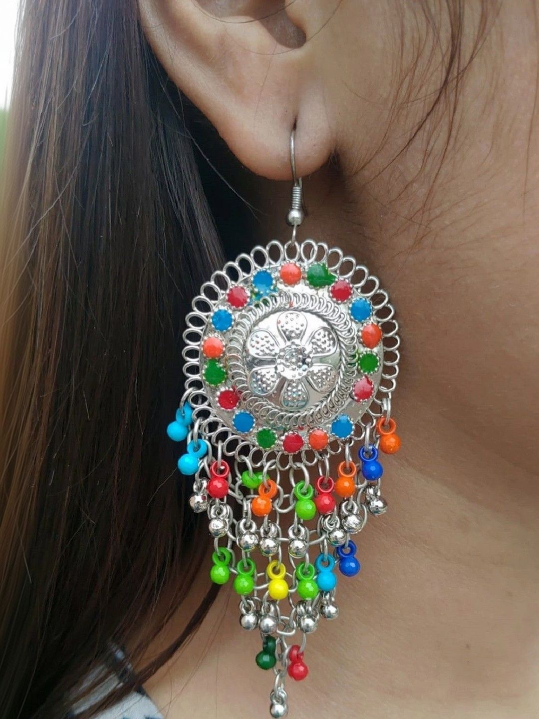 Nityakshi Circular Drop Earrings-picture-52