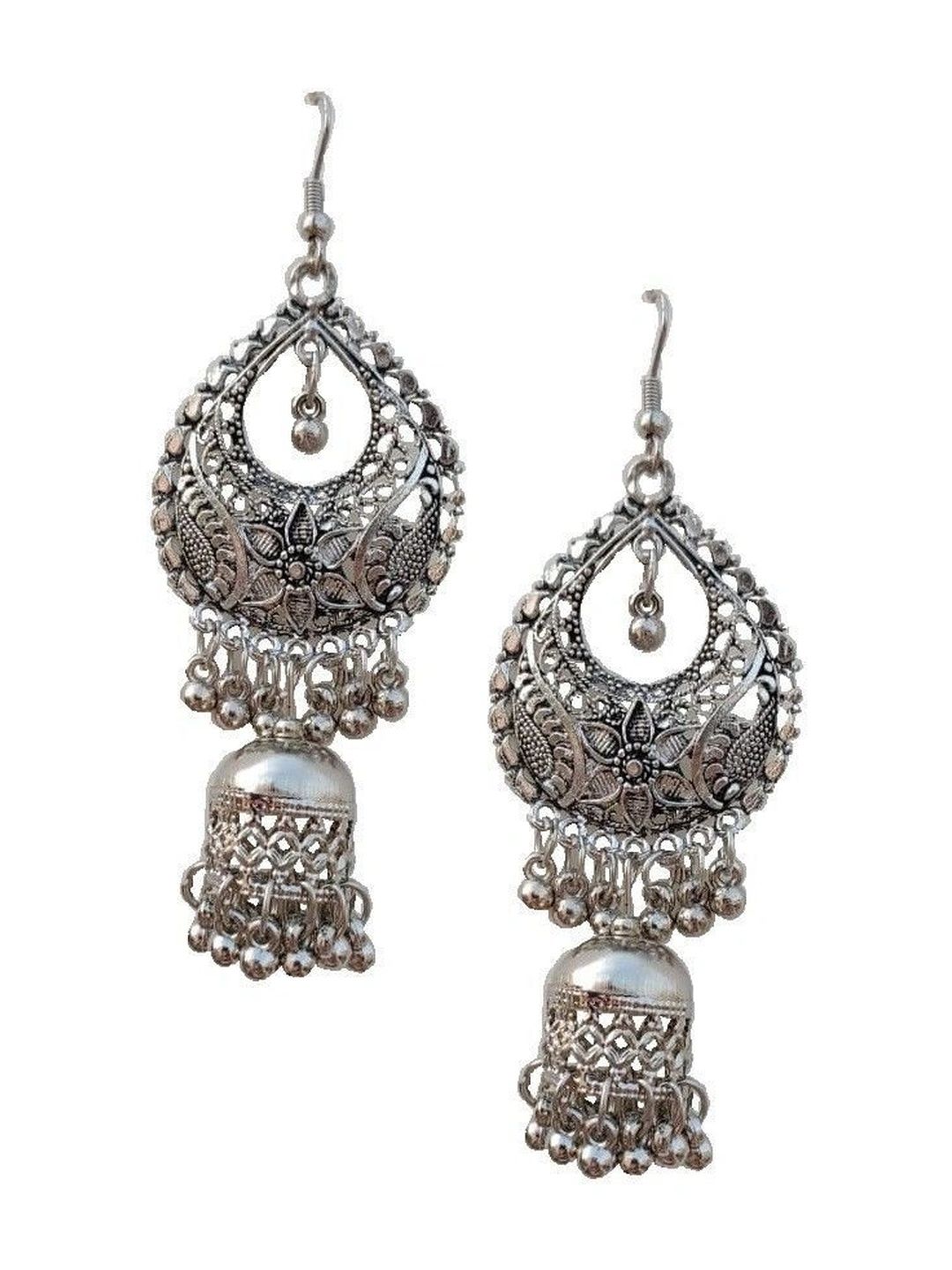 Nityakshi Teardrop Shaped Jhumkas Earrings-image-39
