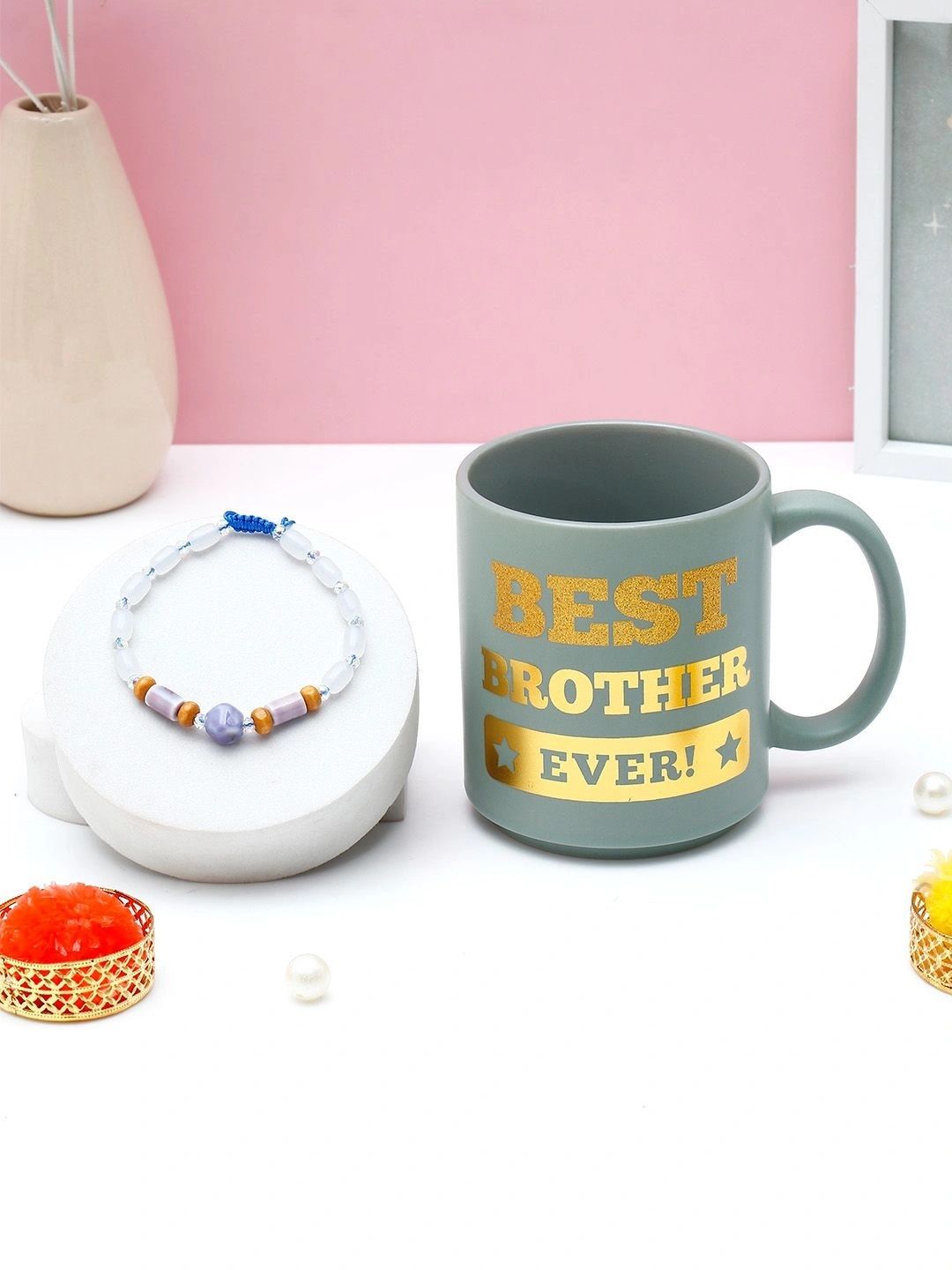 Archies Set Of 2 Rakhi Mug Roli Chawal Gift Set-image-37