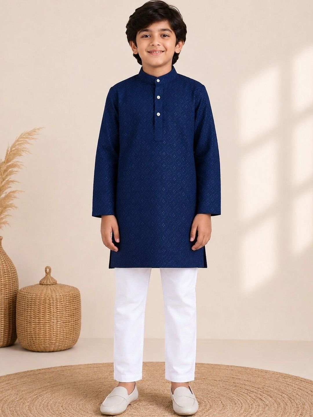 ESTYLISHKART Boys Ethnic Motifs Regular Kurta with Pyjamas-picture-36