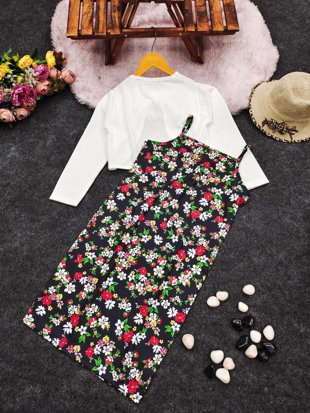Miss & Chief Floral Print A-Line Dress-picture-8