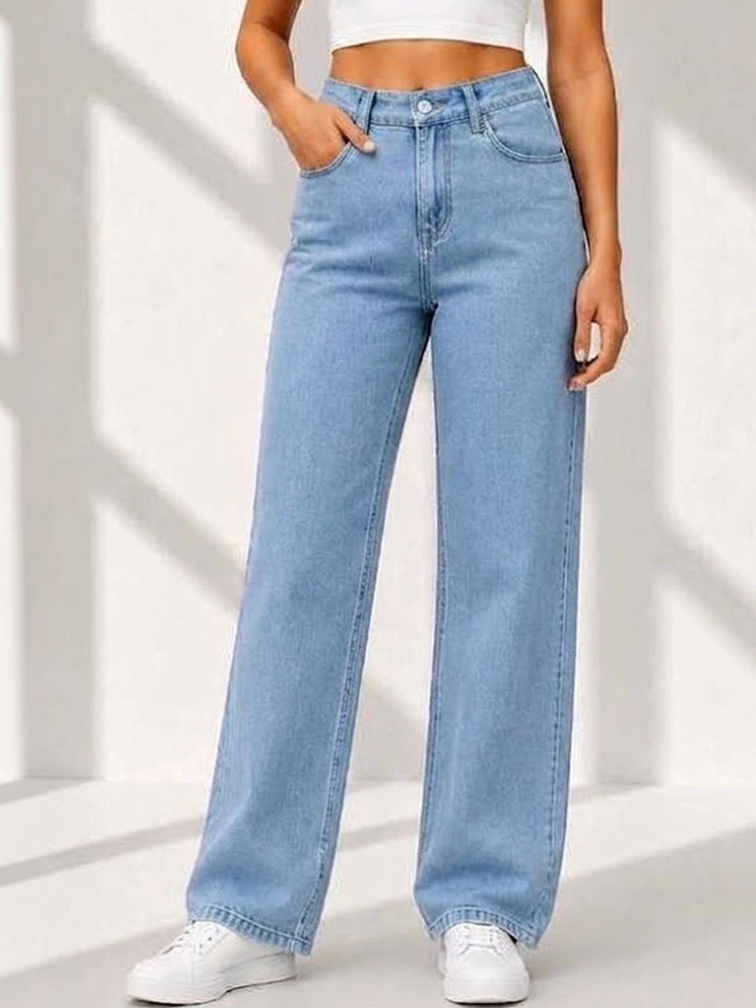 HERE&NOW Women Classic Regular Fit Mid-Rise Stretchable Jeans-picture-15