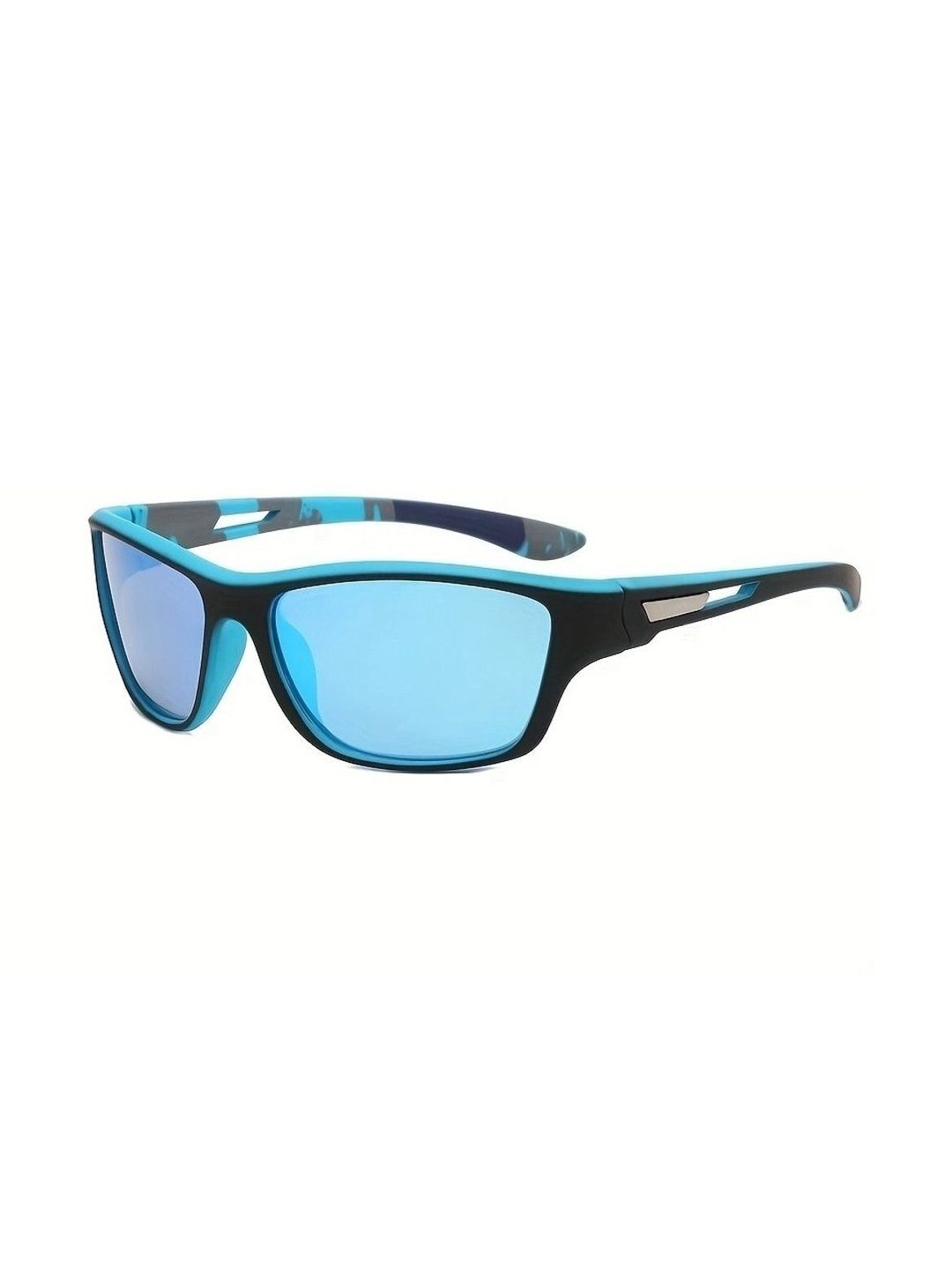 AKAYI Unisex Blue Lens & Black Rectangle Sunglasses with-image-25