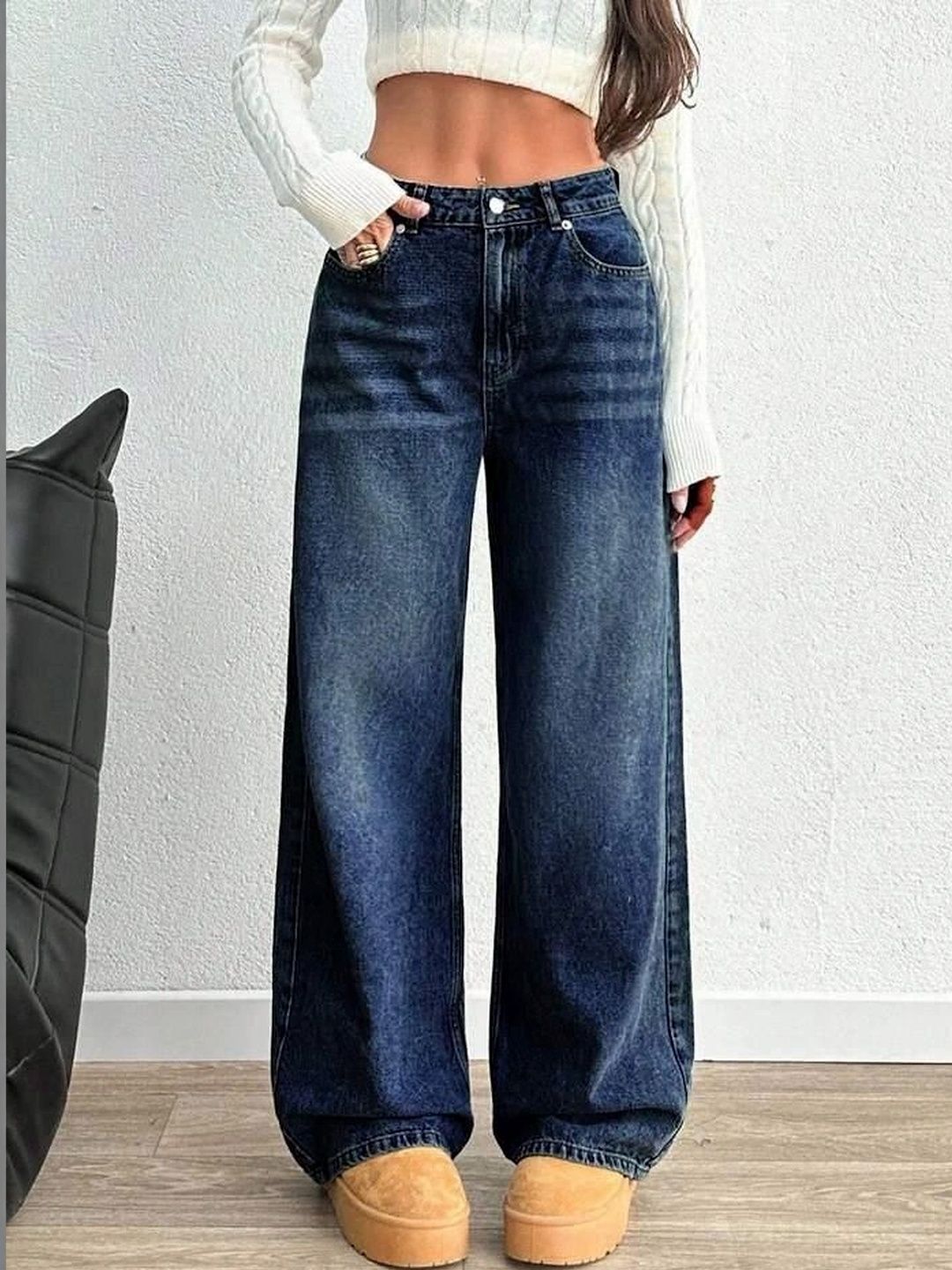 ESLITA Women High-Rise Low Distress Light Fade Jeans-picture-55