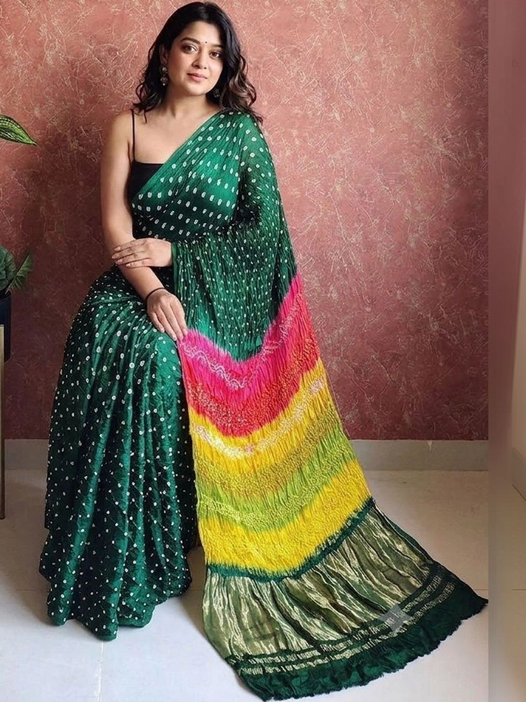 Moda Rapido Bandhani Zari Pure Silk Banarasi Saree-picture-25