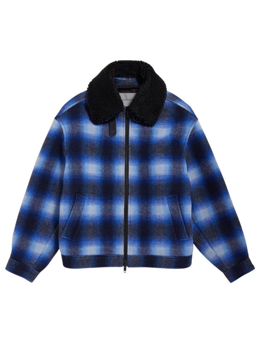 Balenciaga Men Checked Woollen Bomber Jacket-picture-21