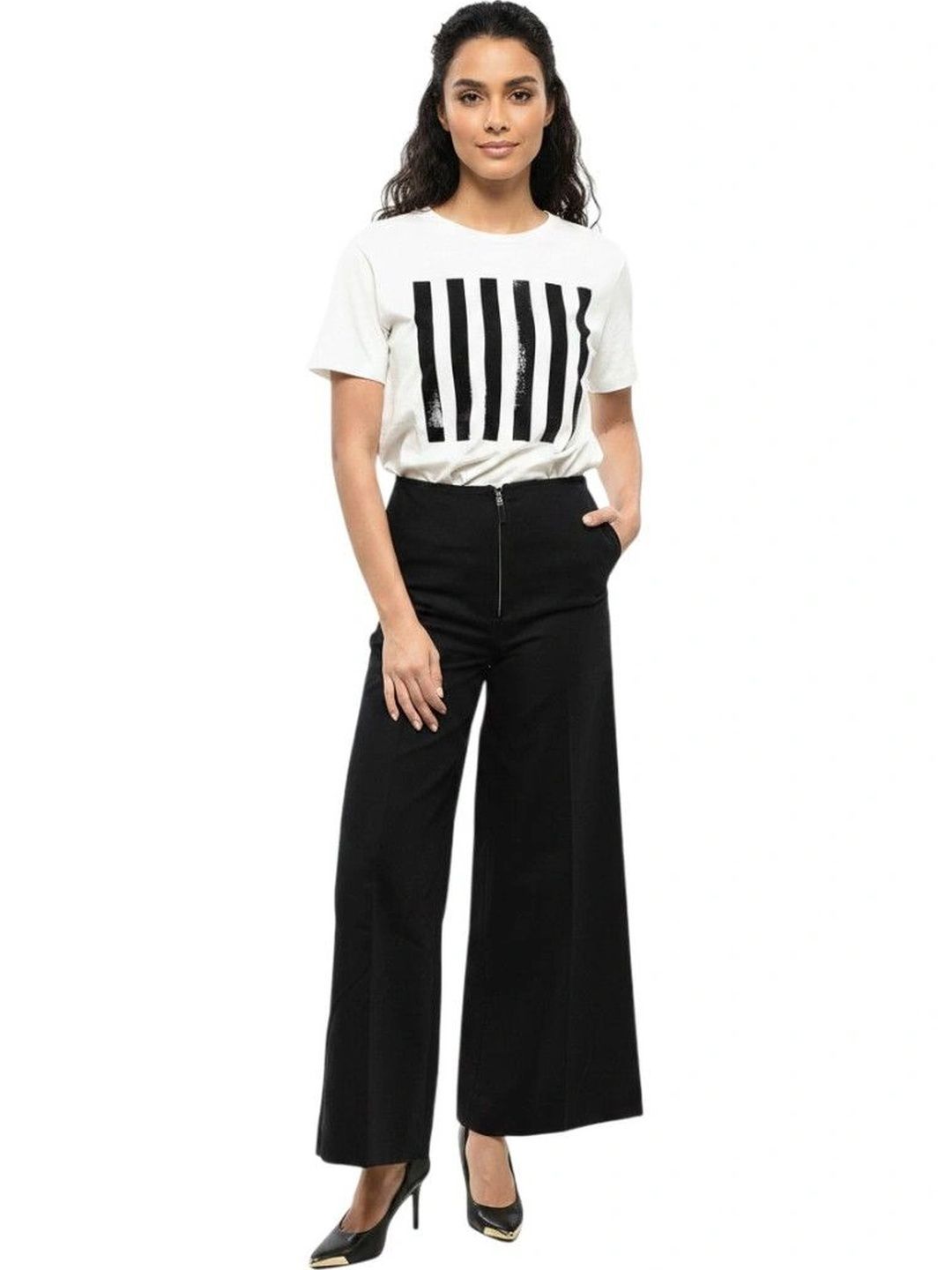 Toteme Women Flared High-Rise Trousers-picture-48