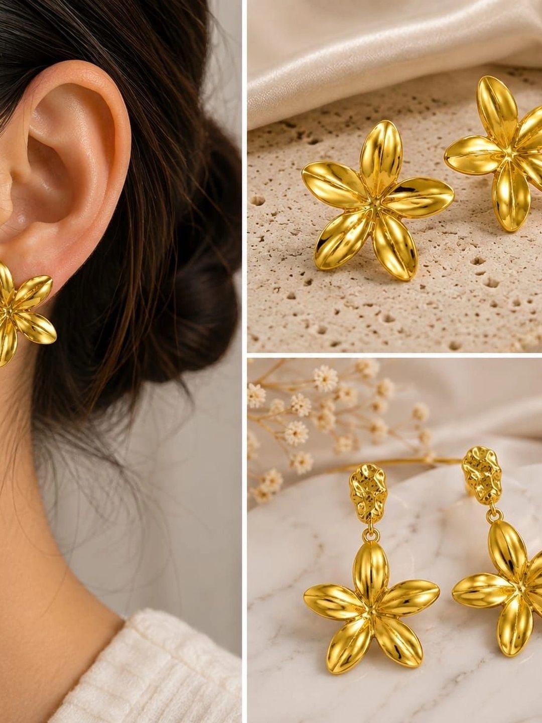 GARV GLEAM Floral Studs Earrings-picture-12
