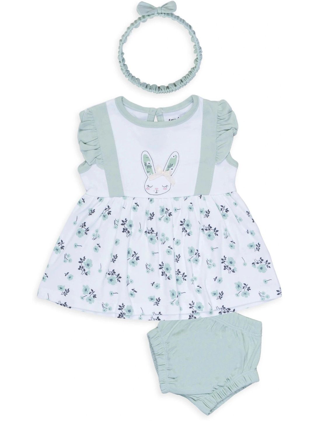 Smart Baby Floral Print Flutter Sleeve Ruffled A-Line Dress-picture-44
