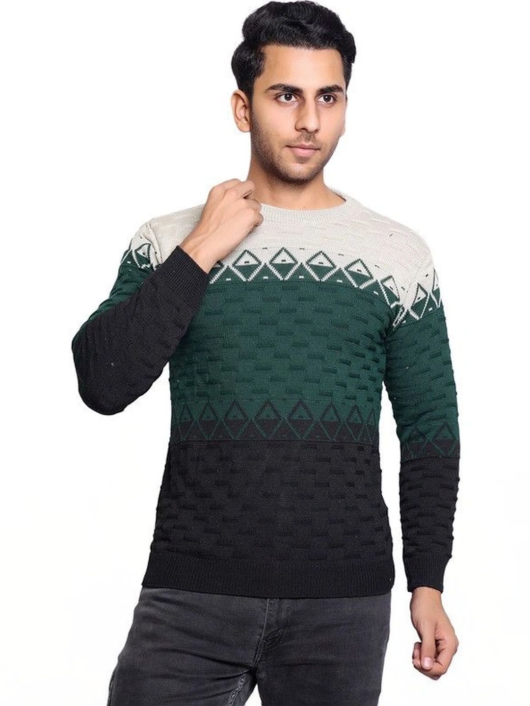 Grand Line Men Colourblocked Pullover-picture-29