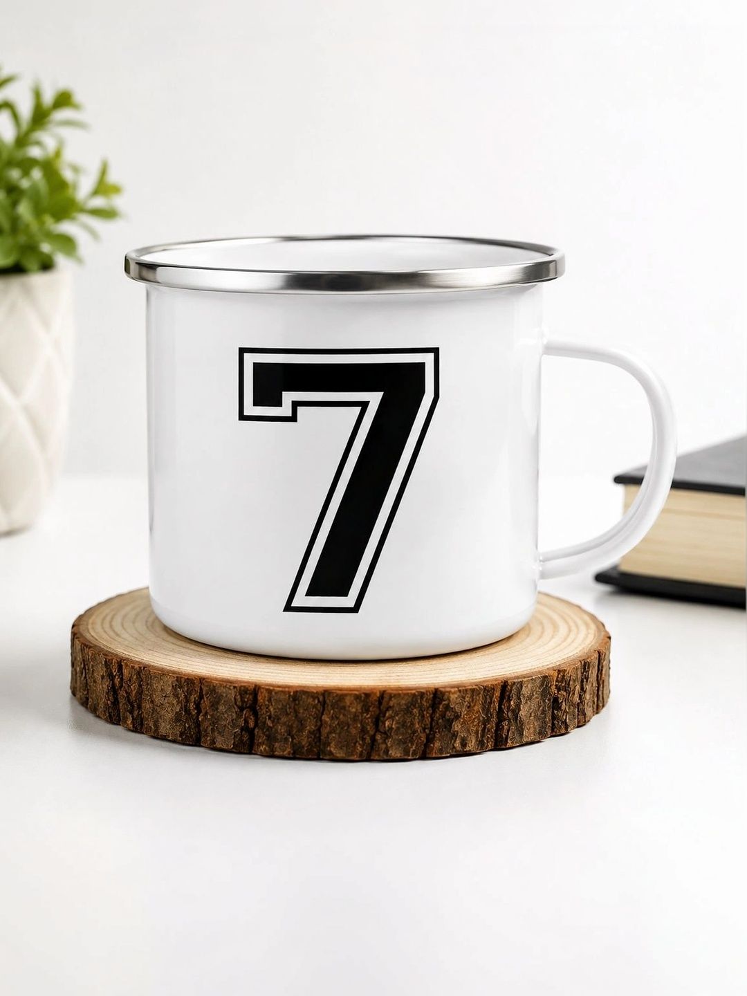 TAJNAN White Printed Stainless Steel Glossy Mugs Set of Cups and Mugs-picture-43