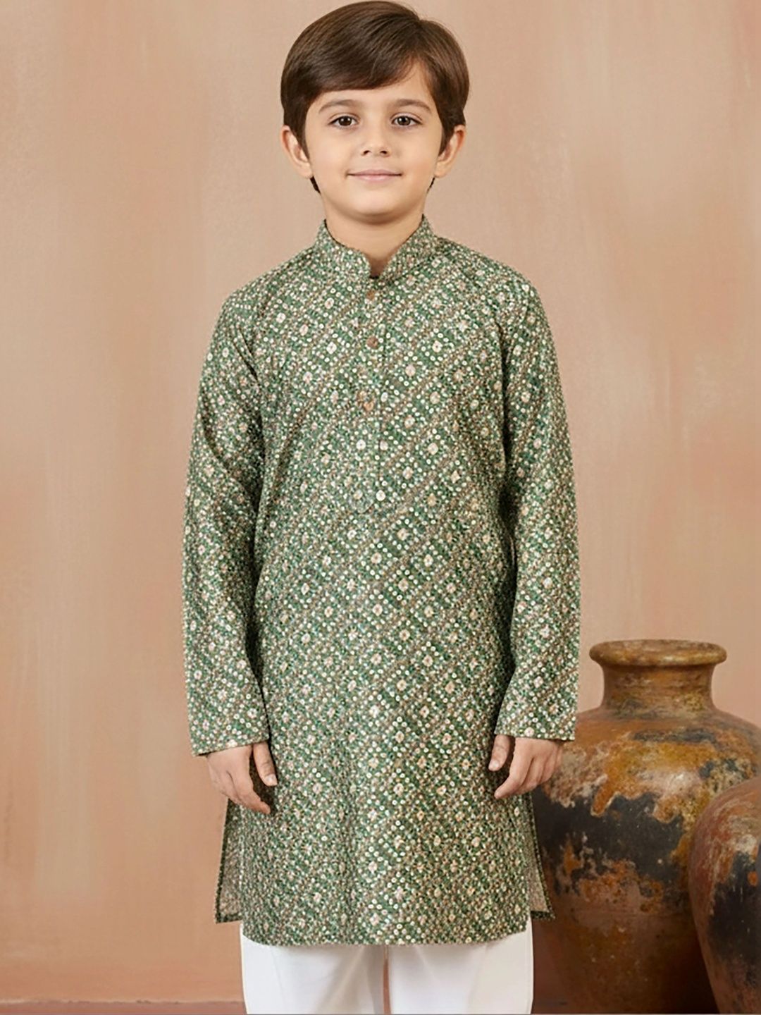 Sanwara Boys Ethnic Motifs Printed Kurta-image-22
