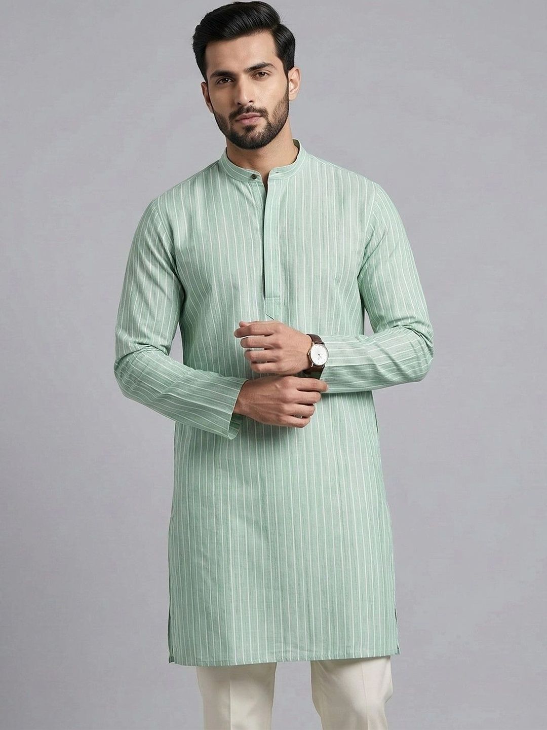 Ramraj Men Striped Handloom Kurta-picture-25