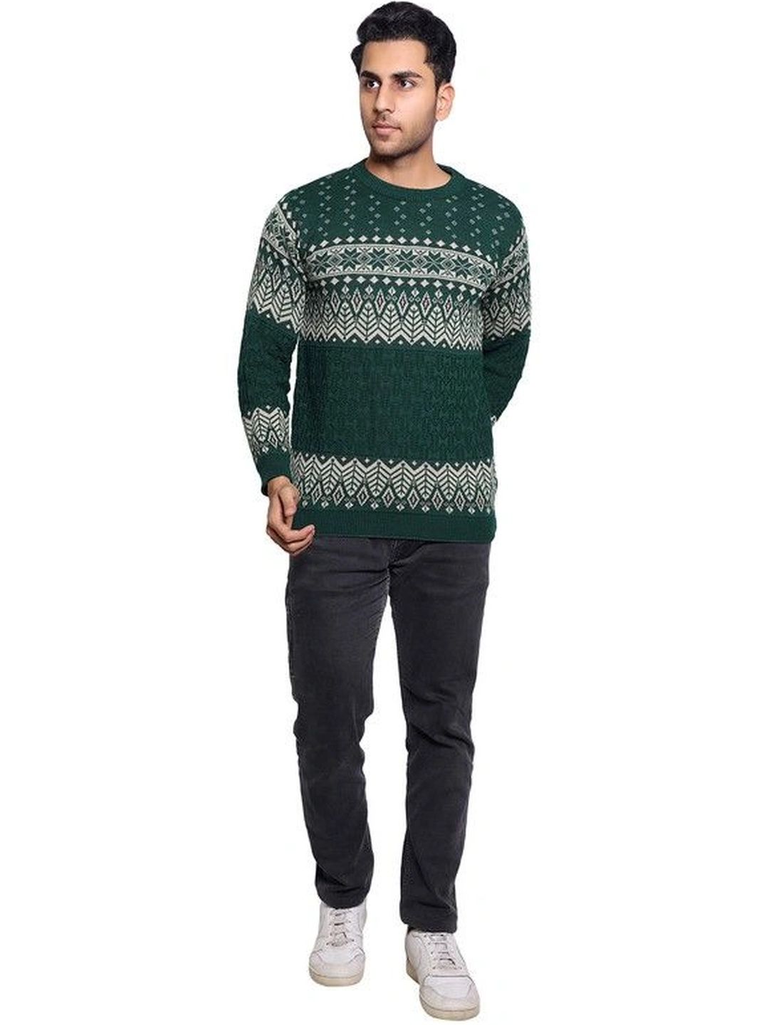 Grand Line Men Fair Isle Printed Pullover-picture-32