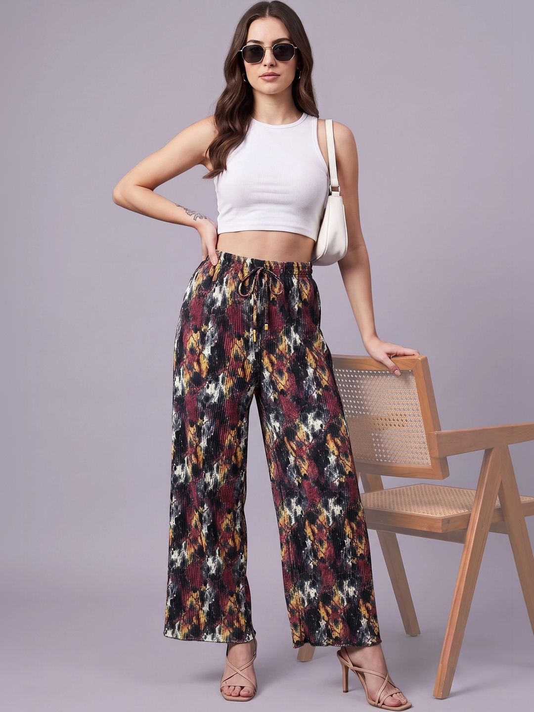 Tijarat Women Printed Knitted Palazzos-picture-22