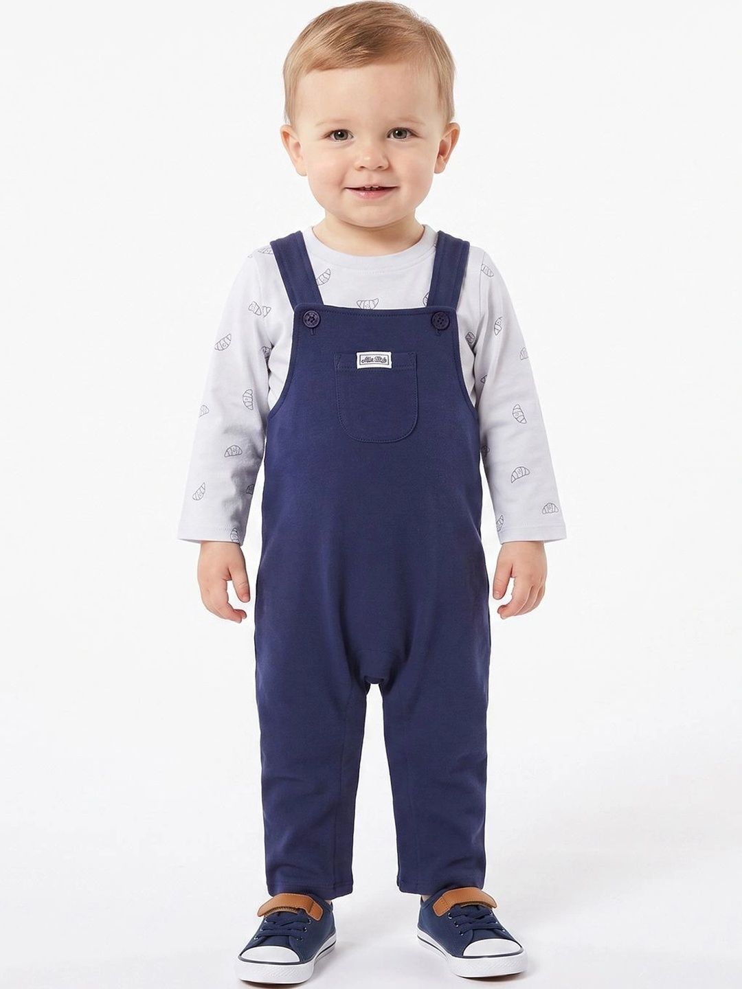 MINI KLUB Infant Boys Cotton Straight Leg Dungarees-picture-41