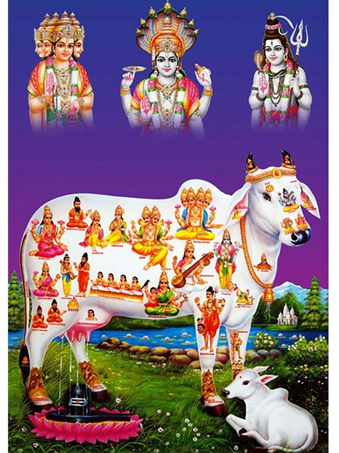 PnF Multicoloured Wood Religious Wall Paintings-picture-56