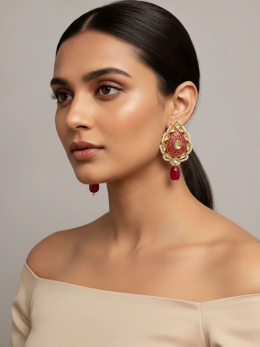 9ROCK Teardrop Shaped Drop Earrings-image-42