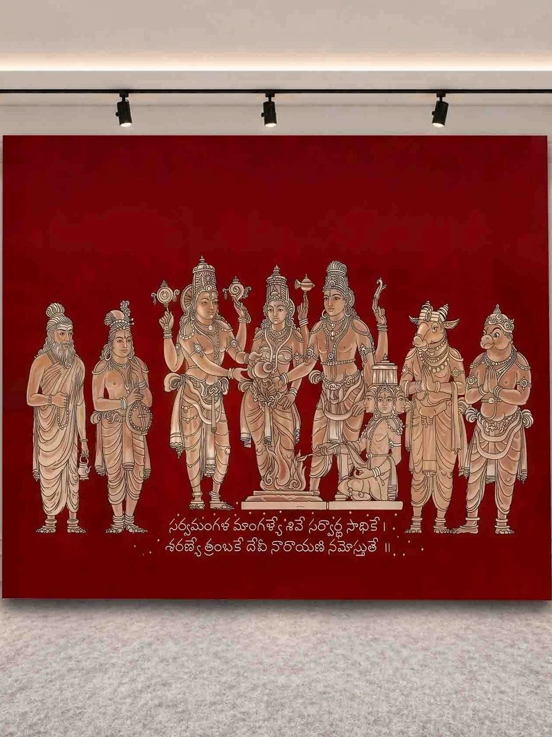 DHARA CREATION Red Ram Printed Wall Decor-picture-41