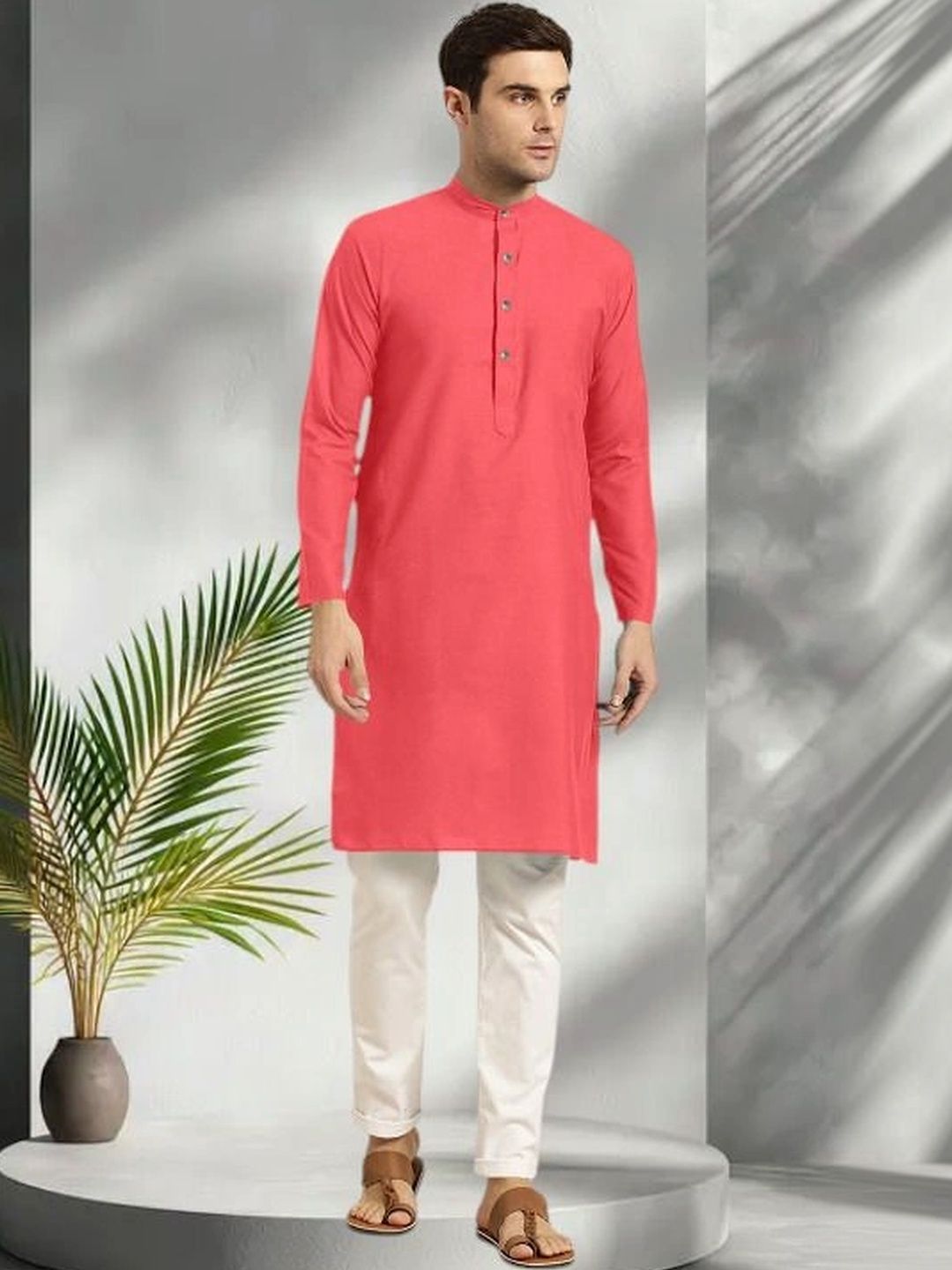 Kaashi Couture Men Regular Pure Cotton Kurta with Pyjamas-picture-57