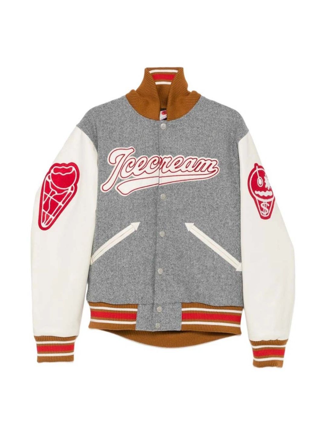Icecream Men Colourblocked Varsity Jacket-picture-13