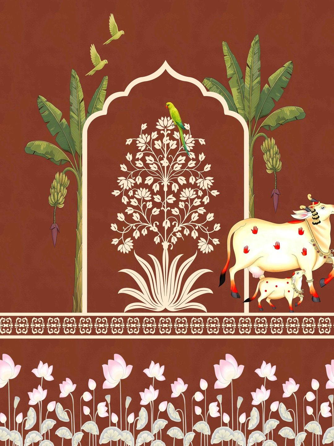 DHARA CREATION Brown Printed Wall Decor-picture-5