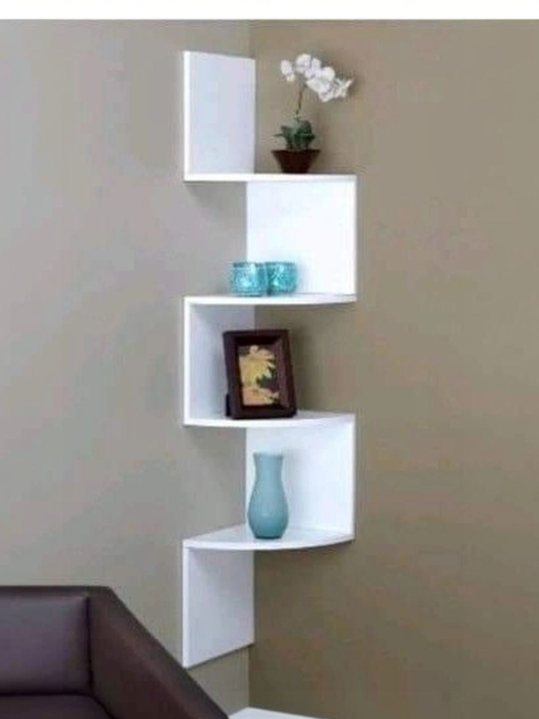 TFS TRADERS White MDF Corner Wall Shelf-image-46