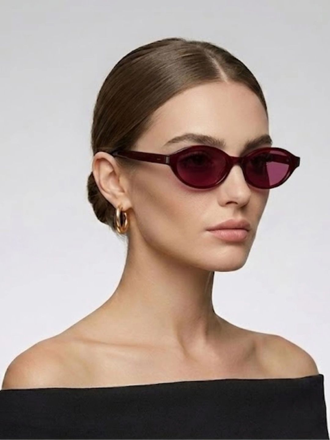 4Flaunt Unisex Pink Lens & Red Oval Sunglasses with-image-26