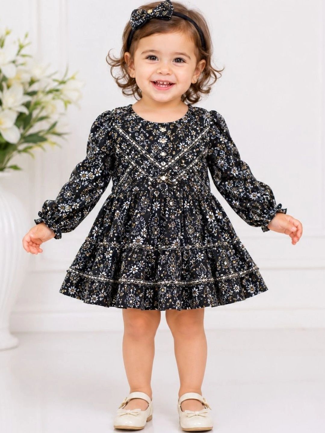 Bella Moda Floral Print A-Line Dress-picture-26