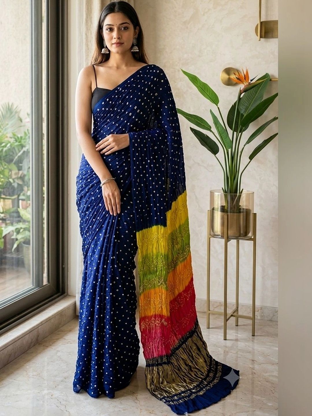Moda Rapido Bandhani Zari Pure Silk Designer Banarasi Saree-picture-24