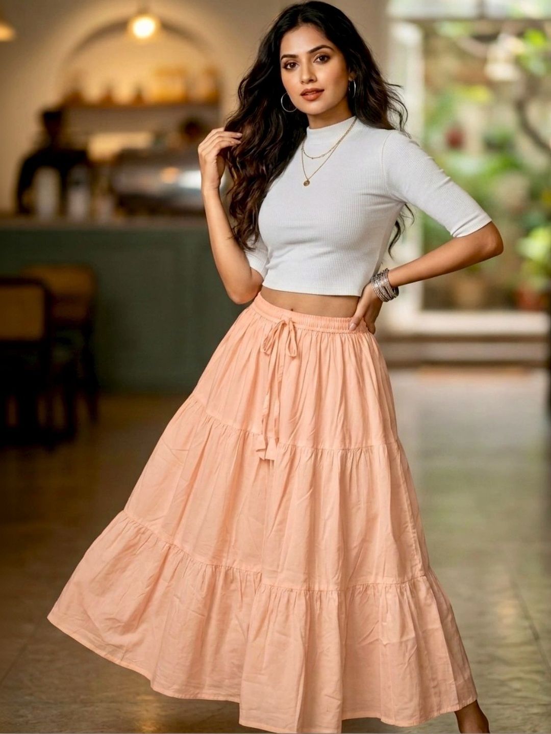 ANGOORI FASHION Women Tiered Maxi Tiered Skirt-picture-57