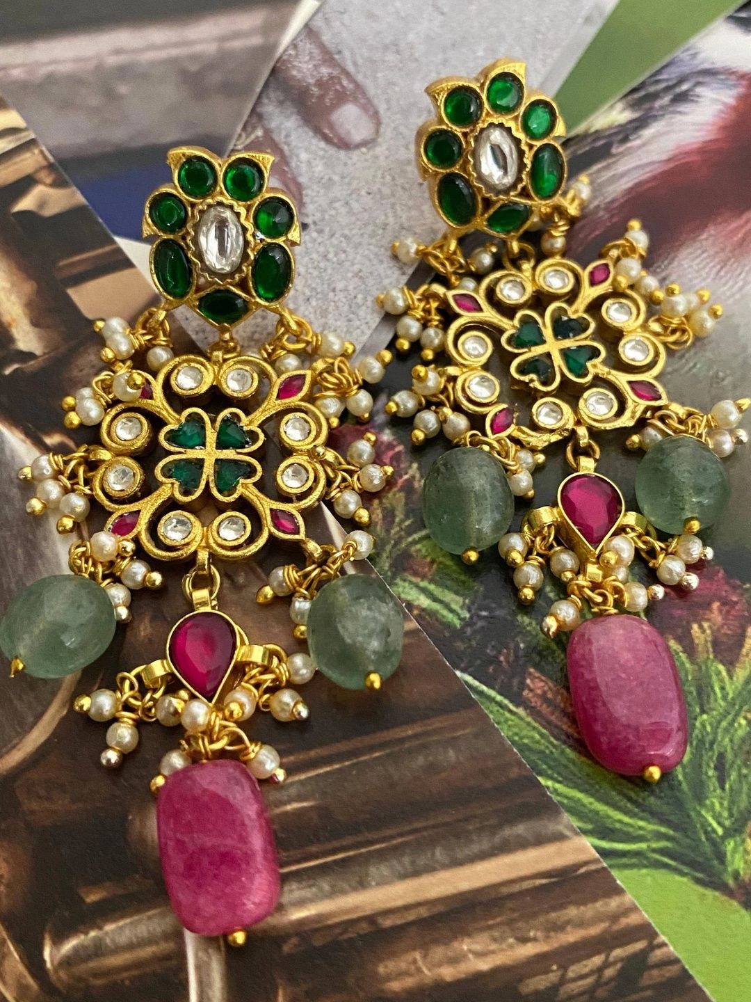 9ROCK Floral Drop Earrings-picture-33