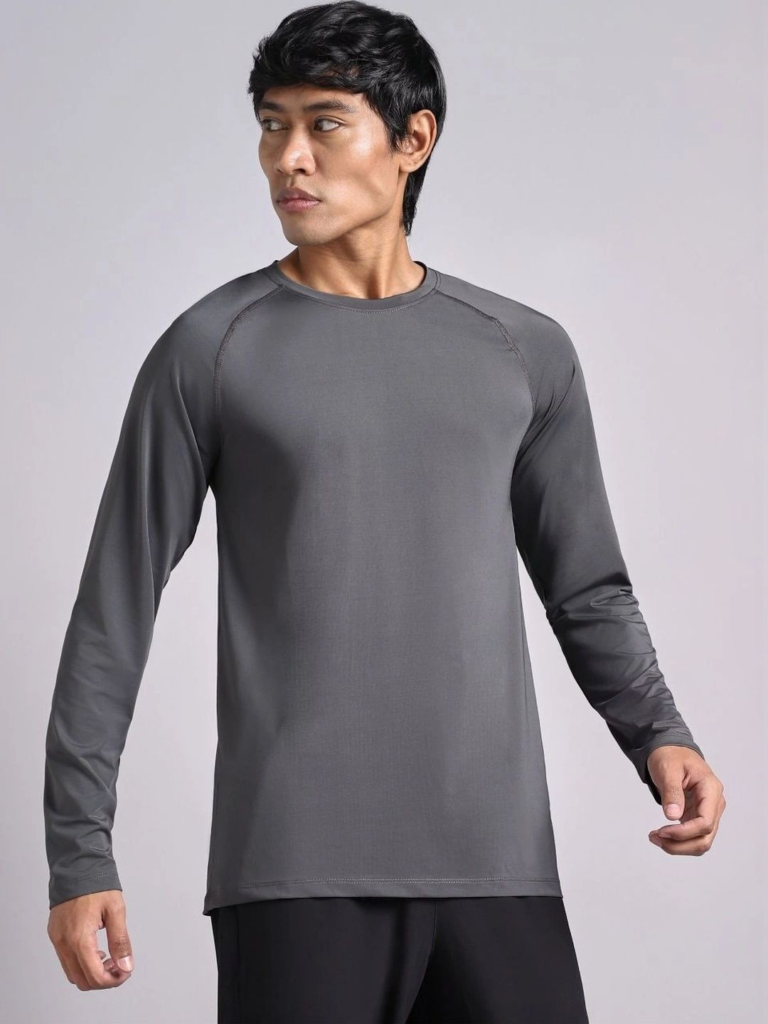 CULT Men's Grey Base Layer Run Full Sleeve T-shirt-image-36