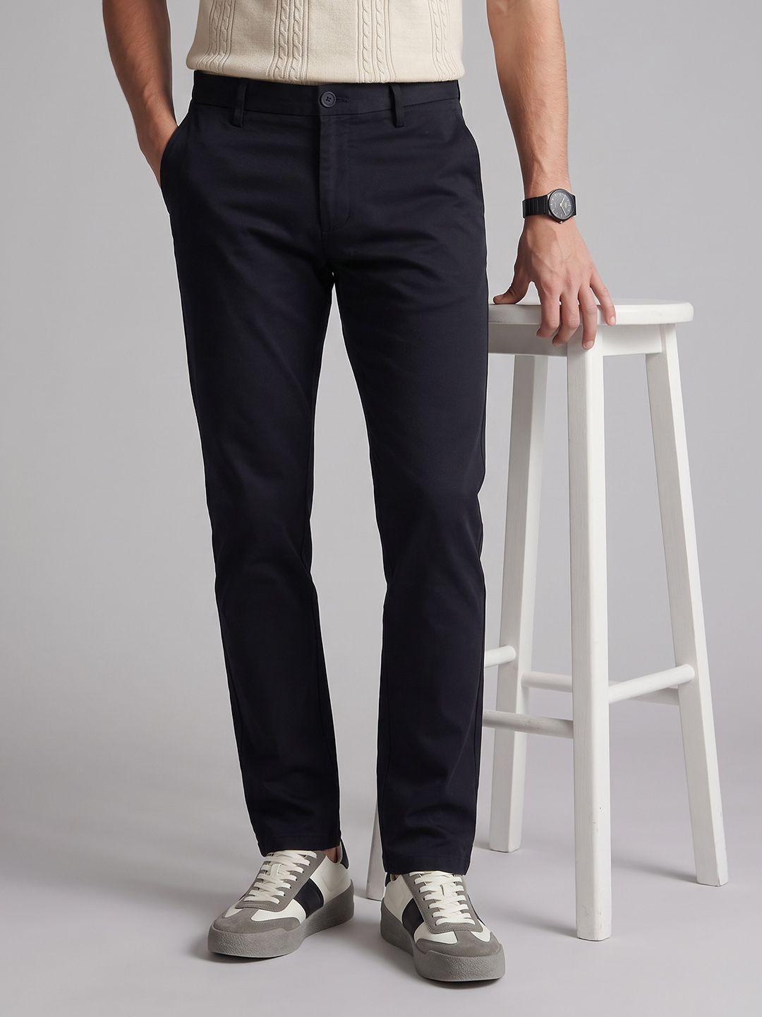 Allen Solly Men Slim Fit Woven Trousers-picture-38