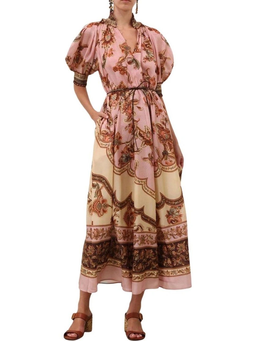 Zimmermann Bohemian Print Puff Sleeve A-Line Maxi Dress-picture-54