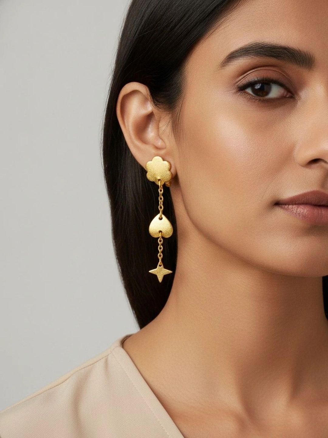 9ROCK Heart Shaped Drop Earrings-image-34