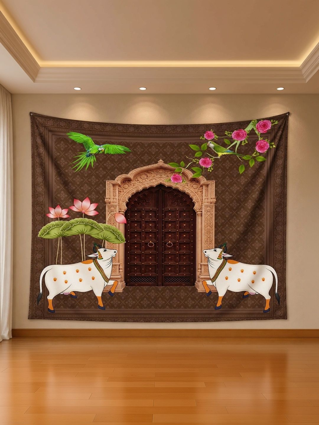 DHARA CREATION Green Printed Wall Hangings-picture-16