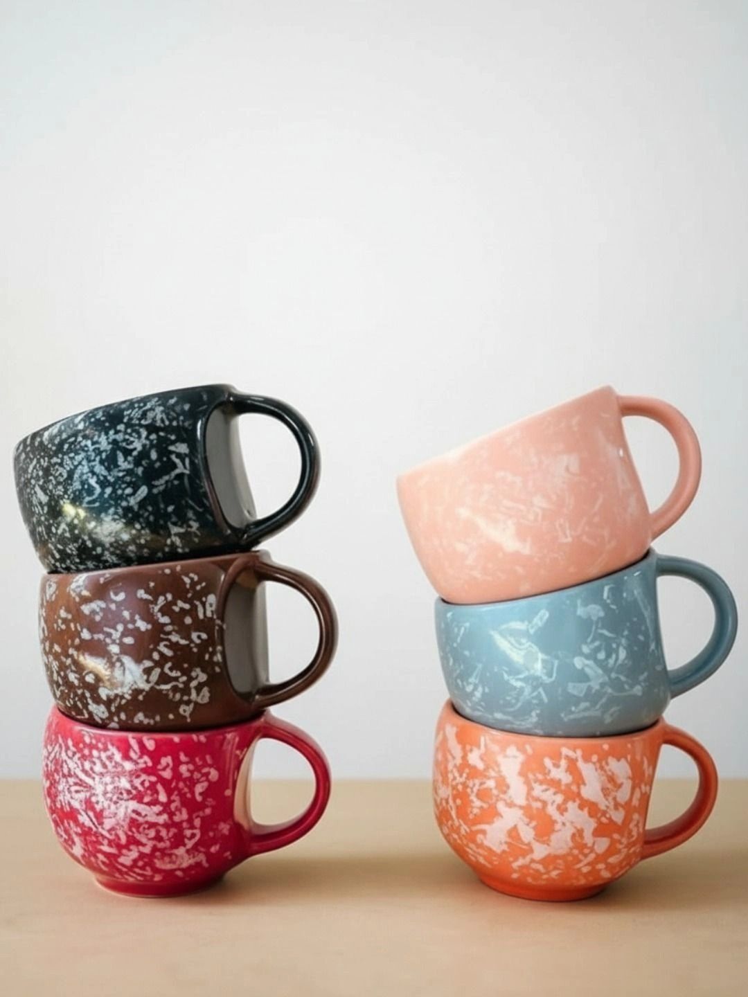 Love Unlimited Multicoloured Printed Solid Ceramic Glossy Cups Set of Cups and Mugs-picture-39