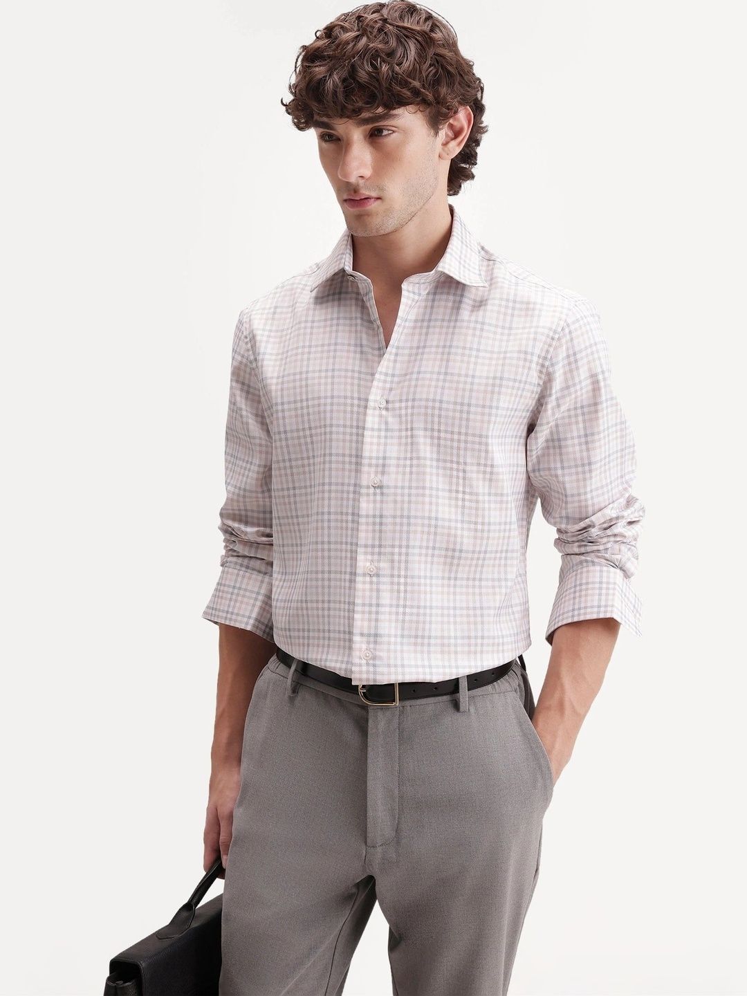 RARE RABBIT Men Checked Formal Shirt-picture-58