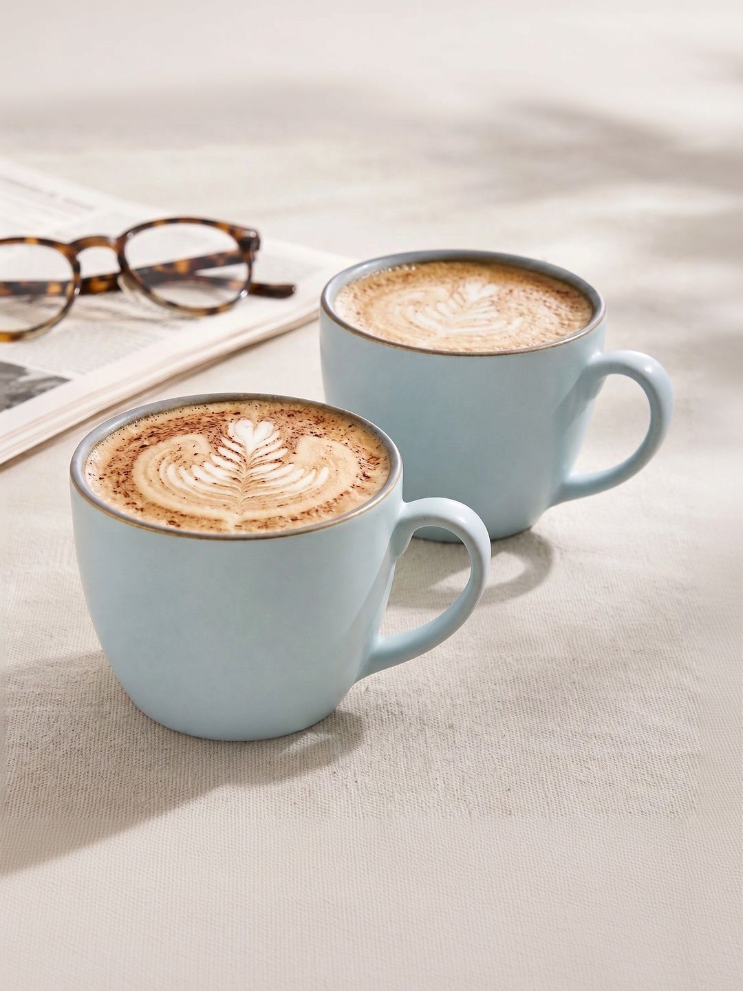 Home Centre Blue Crafted Ceramics Solid Porcelain Matte Mugs Set of Cups and Mugs-picture-23