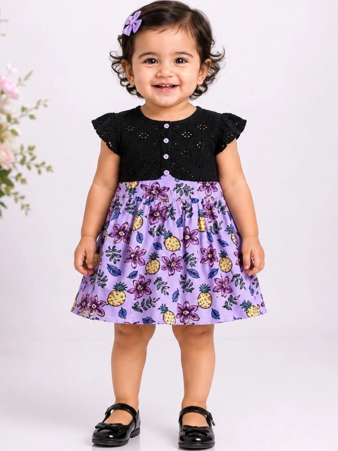 Bella Moda Floral Print Ruffled A-Line Dress-picture-25