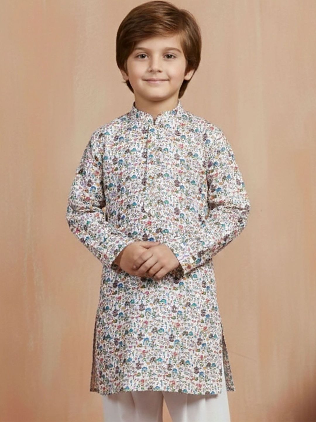 Sanwara Boys Ethnic Motifs Printed Indie Prints Kurta-picture-13