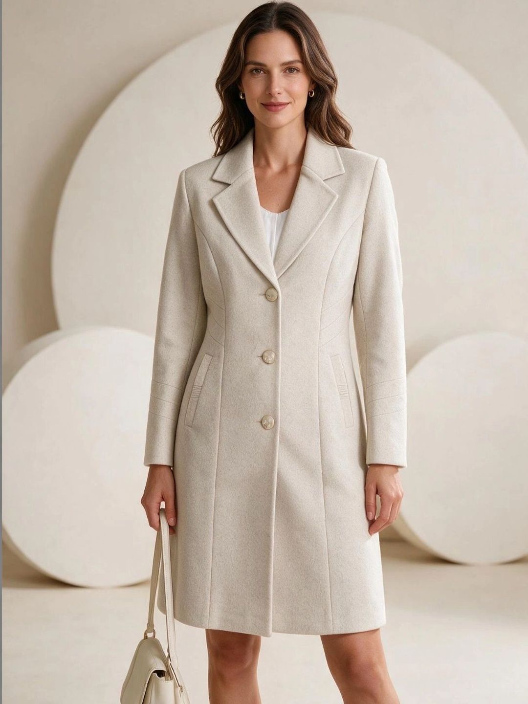 BAESD Single Breasted Notched Lapel Collar Overcoat-picture-13