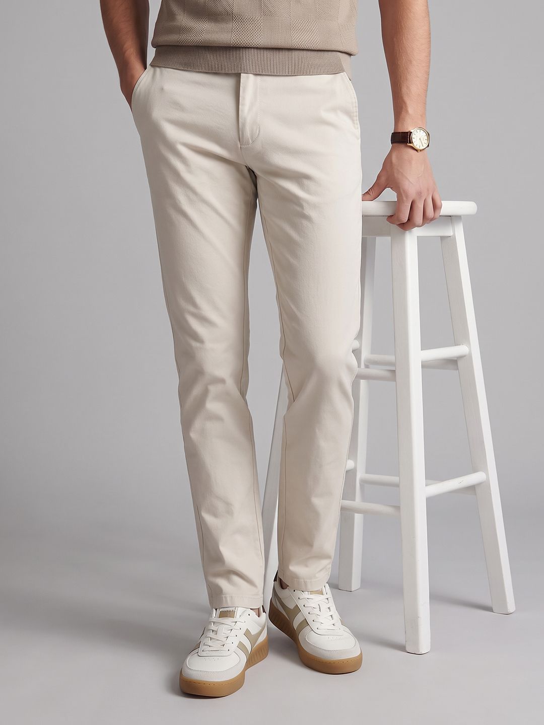 Allen Solly Men Slim Fit Chinos Trousers-picture-51