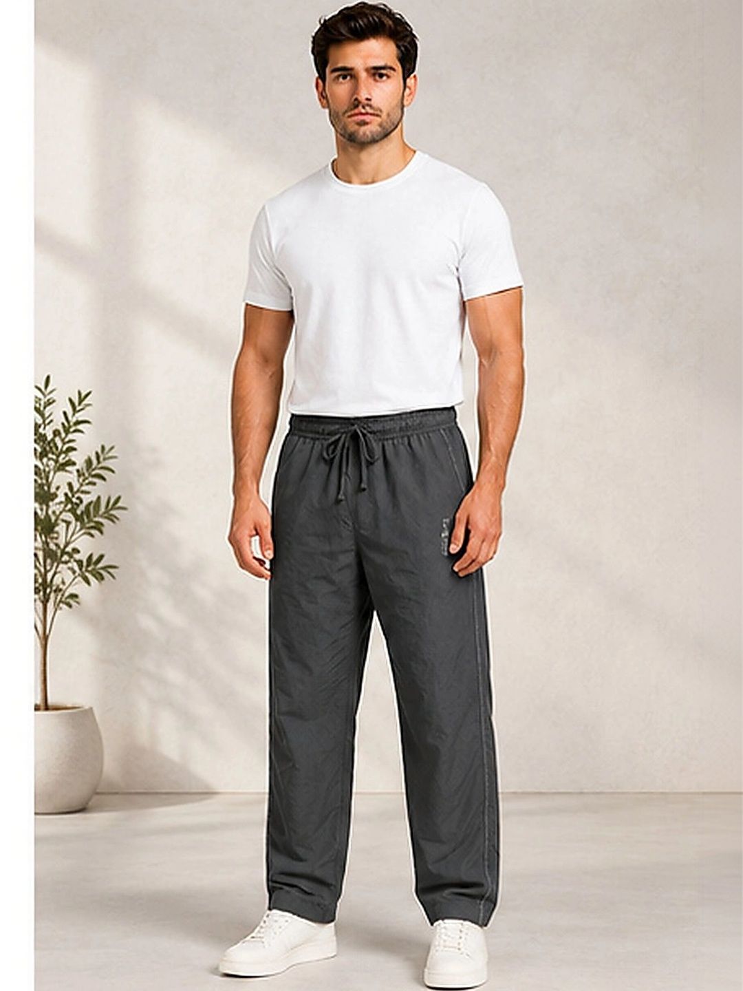 R.Code by The Roadster Life Co. Men Regular Fit Brand Logo Training Track Pants-picture-12